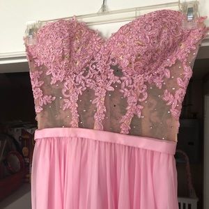 Light pink prom dress